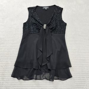 Women's R&M Richards Petite Dressy Beautiful Tank Shirt‎ Size 6P